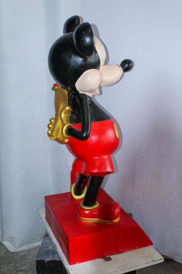 Large Cartoon Girl Character Holding Gold Bowl Statue 21" x 21" x 47"H - Image 5