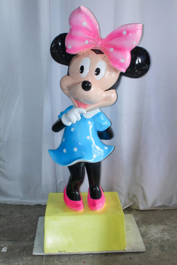 Large Cartoon Mouse Character Statue With Hands On Hips 22" x 29" x 70"H - Image 12