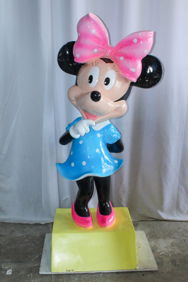 Large Cartoon Mouse Character Statue With Hands On Hips 22" x 29" x 70"H - Image 5
