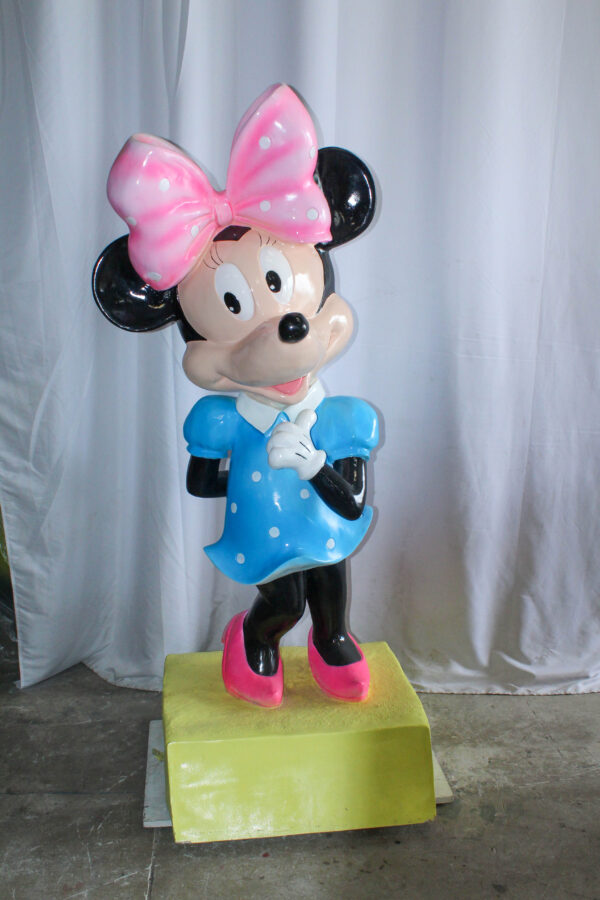 Large Cartoon Mouse Character Statue With Hands On Hips 22" x 29" x 70"H - Image 3