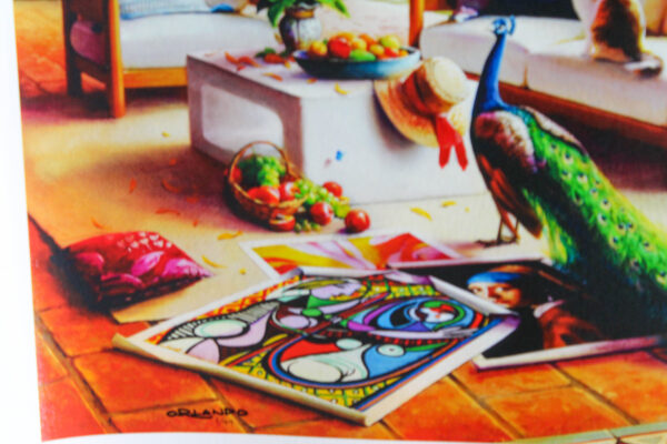 Orlando Quevedo A Day in Paradise Giclee Original Painting, 24"x20" - Image 3