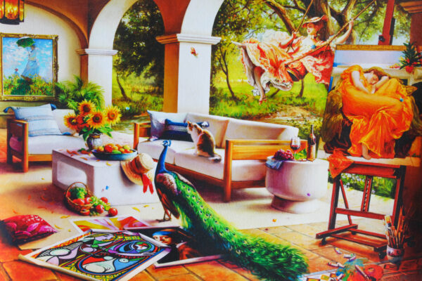 Orlando Quevedo A Day in Paradise Giclee Original Painting, 24"x20" - Image 4