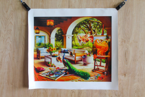 Orlando Quevedo A Day in Paradise Giclee Original Painting, 24"x20" - Image 7