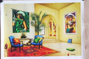 Magic Dreams II by Orlando Quevedo Elegant Interior Scene, 29"x20"