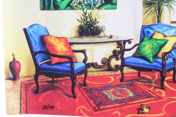 Magic Dreams II by Orlando Quevedo Elegant Interior Scene, 29"x20" - Image 4