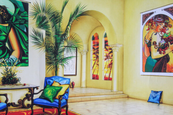 Magic Dreams II by Orlando Quevedo Elegant Interior Scene, 29"x20" - Image 8