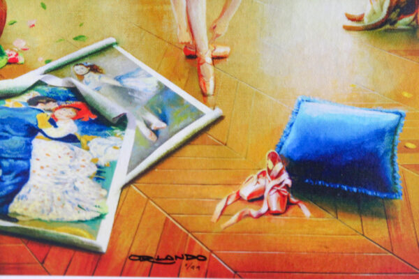 Orlando Ballerinas Getting Prepared Giclee Original Painting, 24"x20" - Image 4