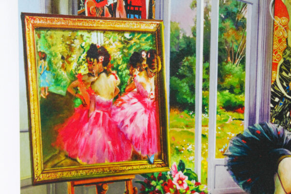 Orlando Ballerinas Getting Prepared Giclee Original Painting, 24"x20" - Image 8