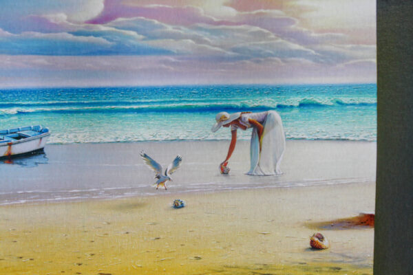 Micha Seashells Giclee on Canvas Limited Edition Of 99 Prints, 30"x17" - Image 7