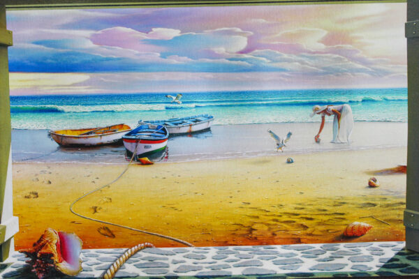 Micha Seashells Giclee on Canvas Limited Edition Of 99 Prints, 30"x17" - Image 8