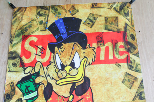 Pop Art Scrooge McDuck Supreme Money Painting Street Style, 46"x71" - Image 4