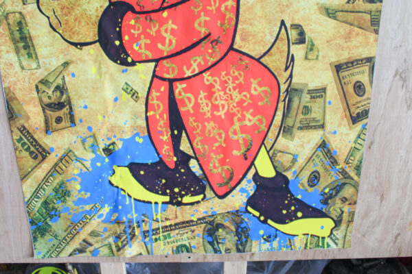 Pop Art Scrooge McDuck Supreme Money Painting Street Style, 46"x71" - Image 5