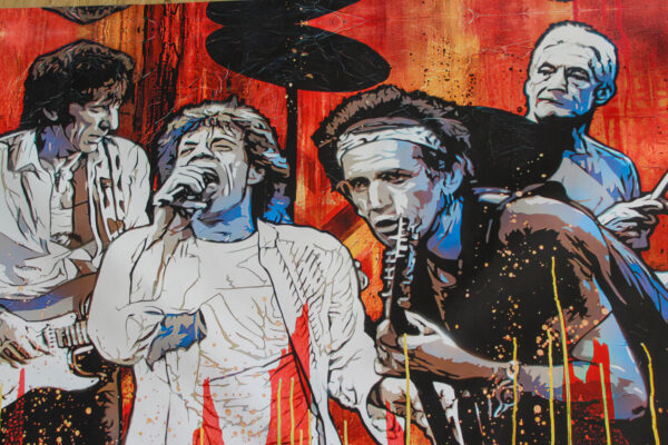 Rolling Stones Band, Giant Graphic Art Print Poster Music Backgrounds, 62"x42" - Image 4