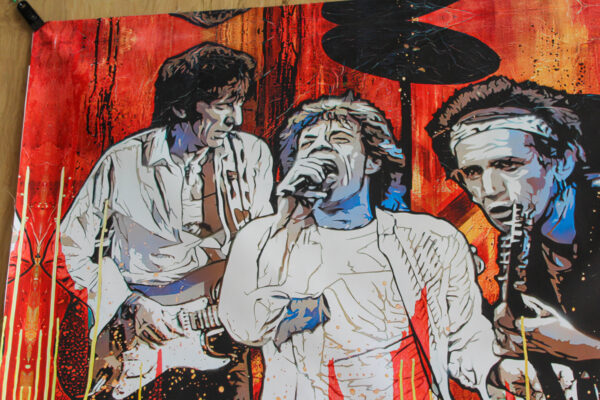 Rolling Stones Band, Giant Graphic Art Print Poster Music Backgrounds, 62"x42" - Image 8