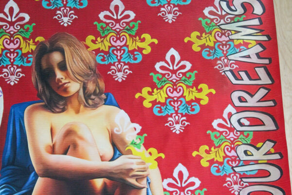 Giant Pop Nude Art Painting Follow Your Dreams Louis Vuitton Motif, 59"x50" - Image 2