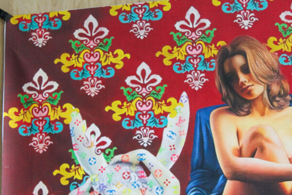 Giant Pop Nude Art Painting Follow Your Dreams Louis Vuitton Motif, 59"x50" - Image 3