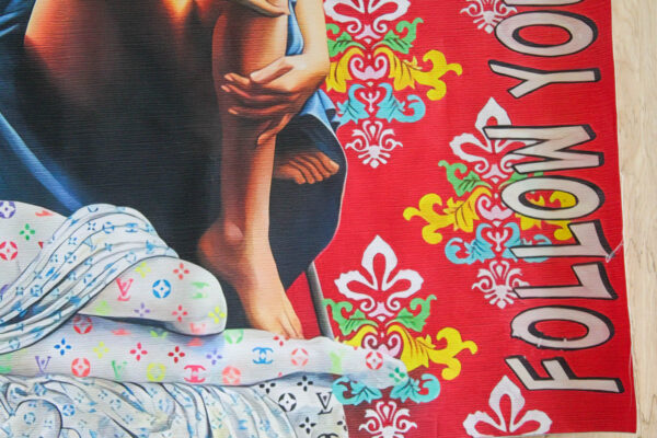 Giant Pop Nude Art Painting Follow Your Dreams Louis Vuitton Motif, 59"x50" - Image 5