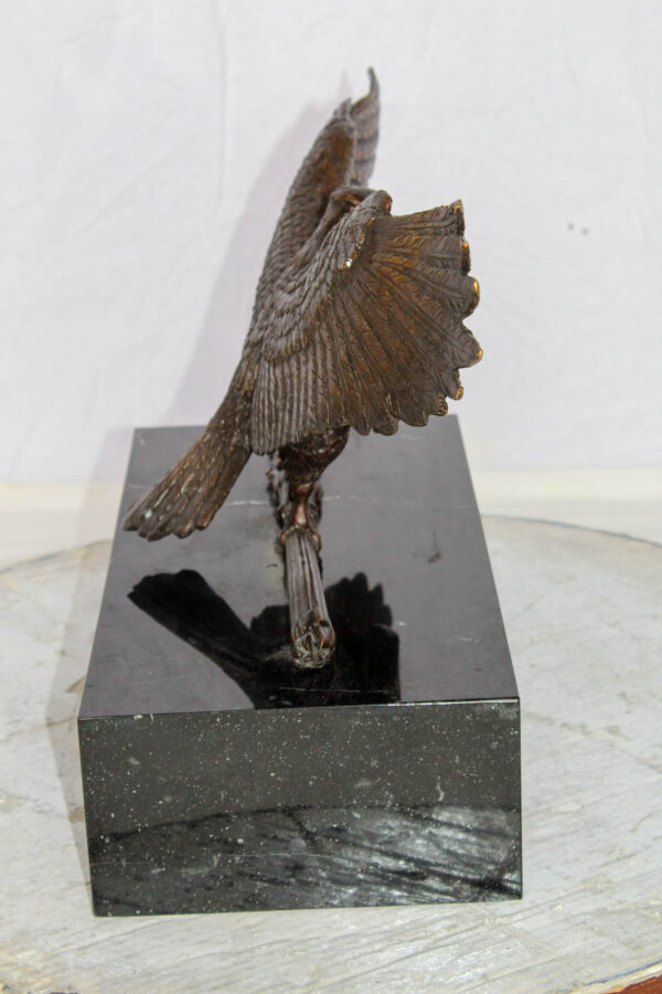 American Eagle Bronze Sculpture on Marble Base Patriotic Decor 20" x 8" x 14"H - Image 4