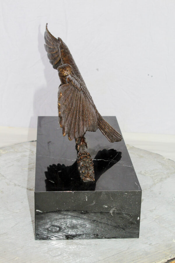 American Eagle Bronze Sculpture on Marble Base Patriotic Decor 20" x 8" x 14"H - Image 9