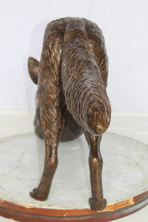 Bronze Stretching Wolf Statue Graceful Wildlife Home Décor 49" x 10" x 20"H - Image 9