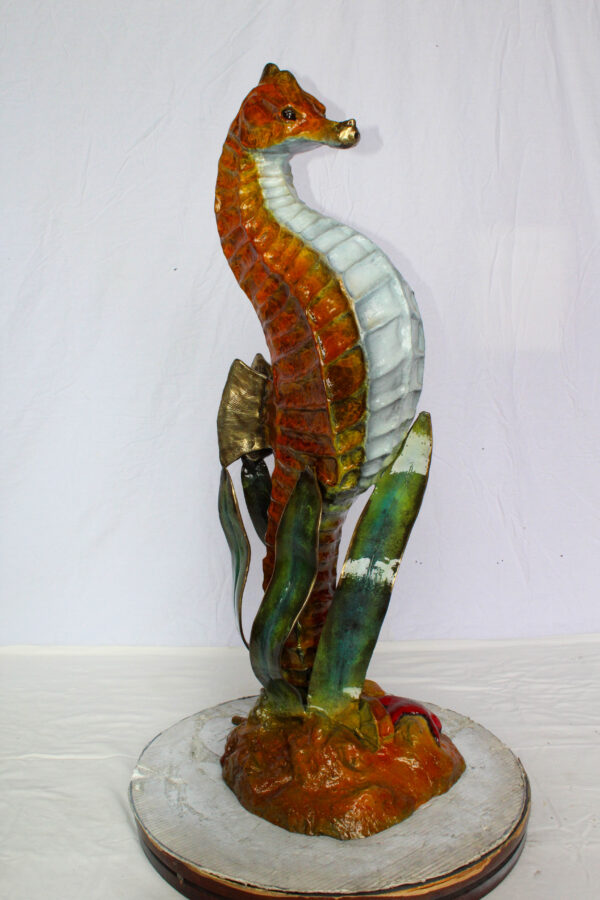 Bronze Seahorse And Baby Statue Ocean Reef Art Décor 16" x 14" x 43"H - Image 6