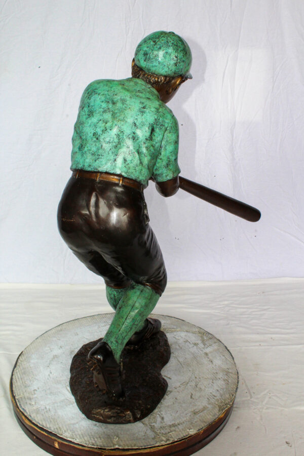 Baseball Boy Bronze Statue Life Size Garden Sculpture 27" x 12" x 24"H - Image 9