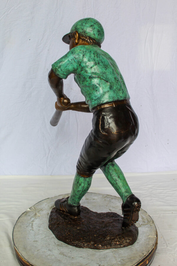 Baseball Boy Bronze Statue Life Size Garden Sculpture 27" x 12" x 24"H - Image 10