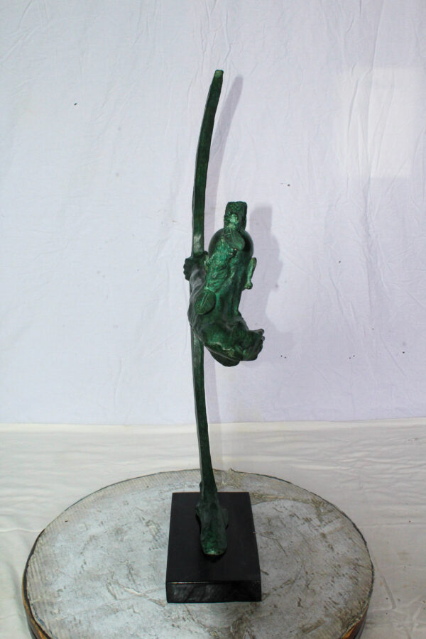 Bronze Statue of Native American Warrior with Bow 22" x 6" x 33"H - Image 5