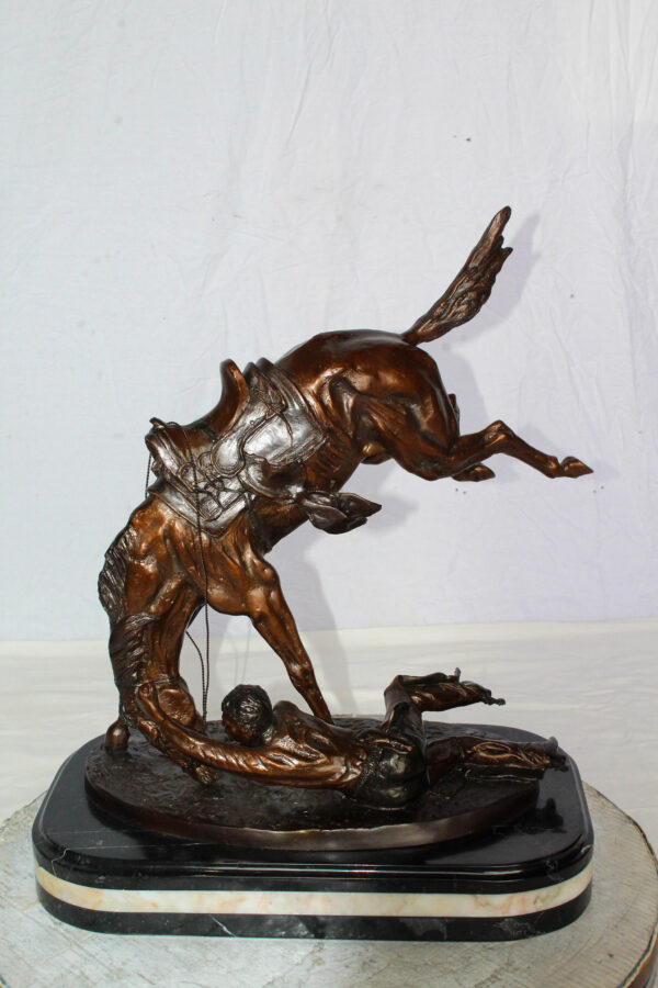 Wicked Pony Bronze Statue by Frederic Remington 19" x 11" x 23"H - Image 8