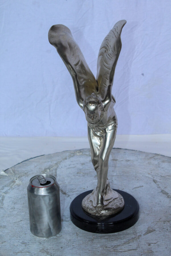 Spirit of Ecstasy Rolls Royce Replica Bronze Statue 7" x 11" x 16"H - Image 2