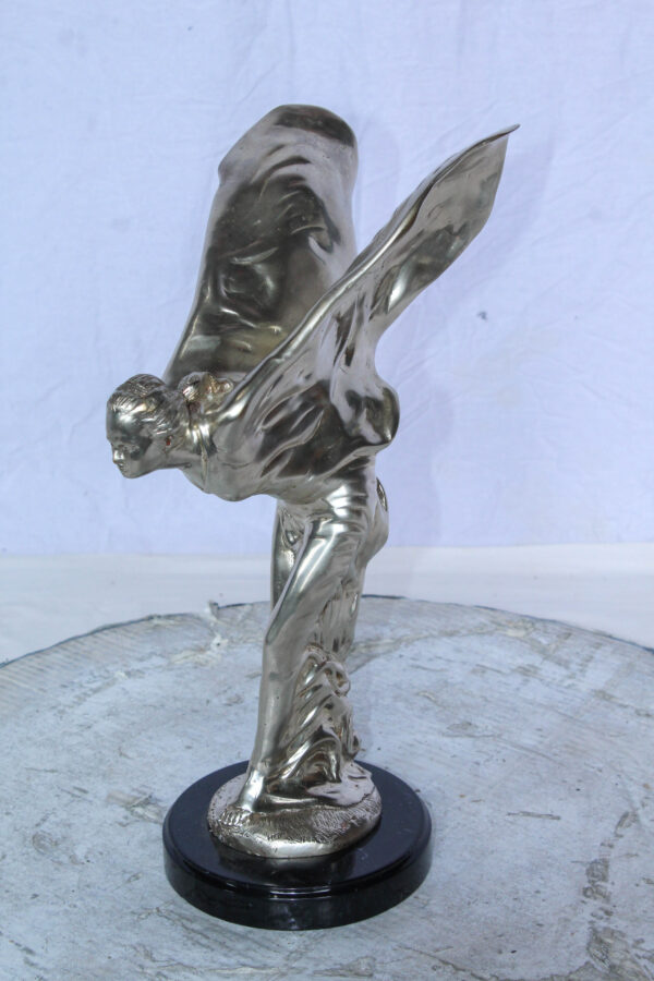 Spirit of Ecstasy Rolls Royce Replica Bronze Statue 7" x 11" x 16"H - Image 3