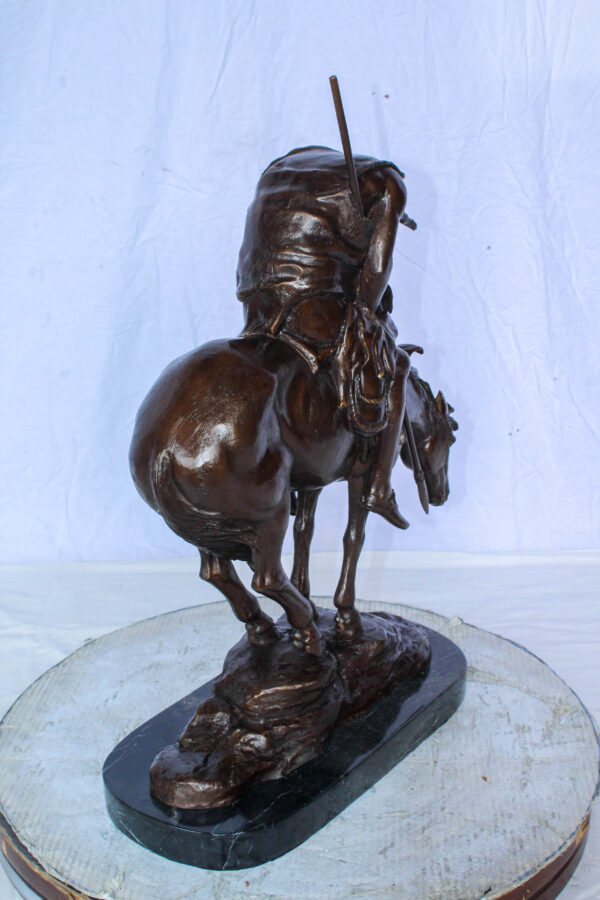 End of the Trail American Warrior Statue Remington Replica 20" x 8" x 25"H - Image 6