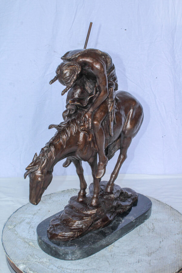 End of the Trail American Warrior Statue Remington Replica 20" x 8" x 25"H - Image 10
