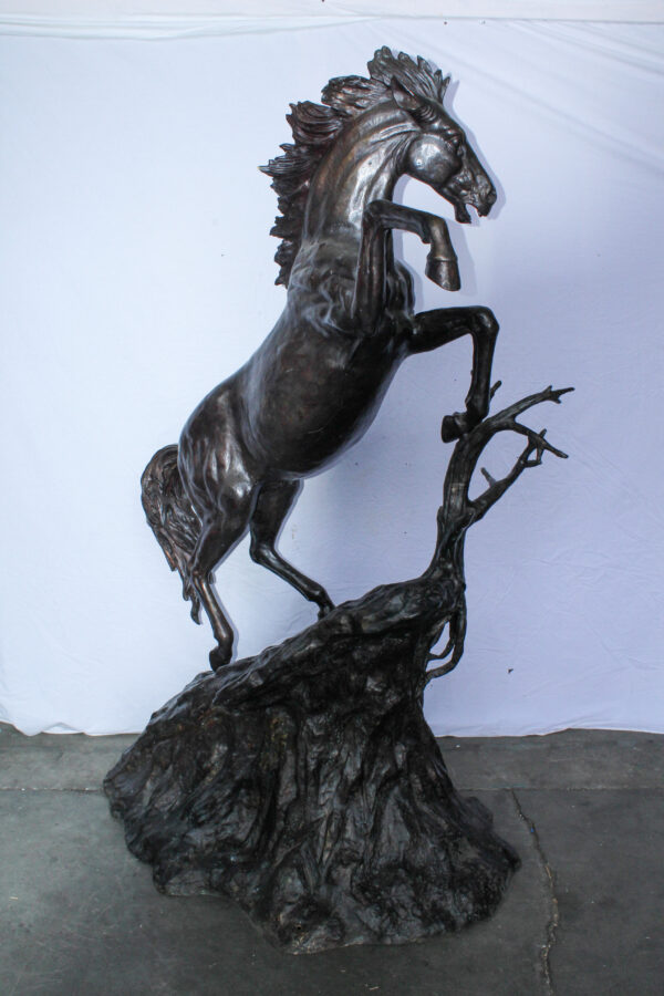 Life Size Bronze Rearing Horse Sculpture by J. Dagan 60" x 37" x 81"H - Image 9