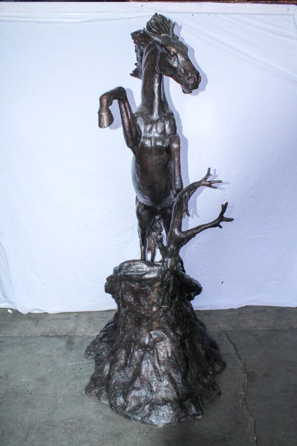 Life Size Bronze Rearing Horse Sculpture by J. Dagan 60" x 37" x 81"H - Image 10