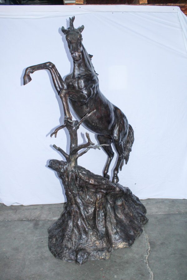 Life Size Bronze Rearing Horse Sculpture by J. Dagan 60" x 37" x 81"H - Image 11