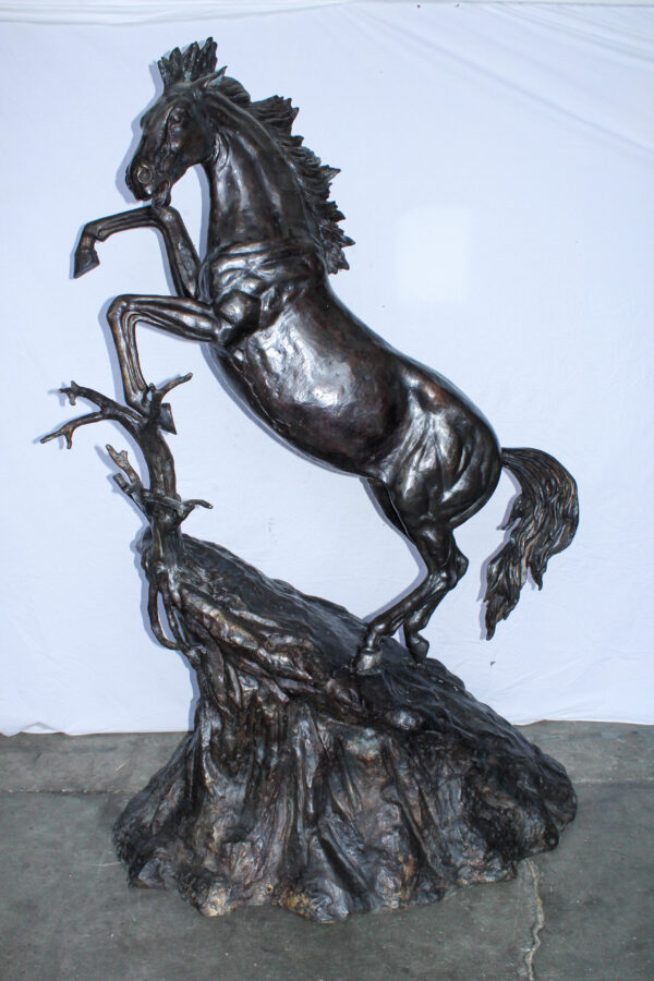 Life Size Bronze Rearing Horse Sculpture by J. Dagan 60" x 37" x 81"H - Image 12