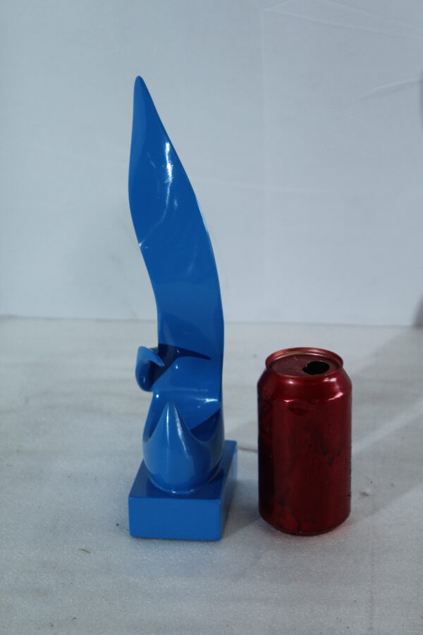 Blue Flame Abstract Resin Sculpture Home Decor 6" x 3" x 12"H - Image 5