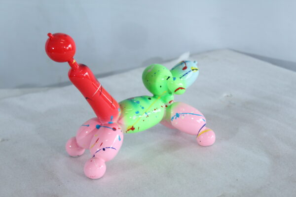Color Splash Resin Balloon Dog Art Statue 8" x 4" x 7"H - Image 13