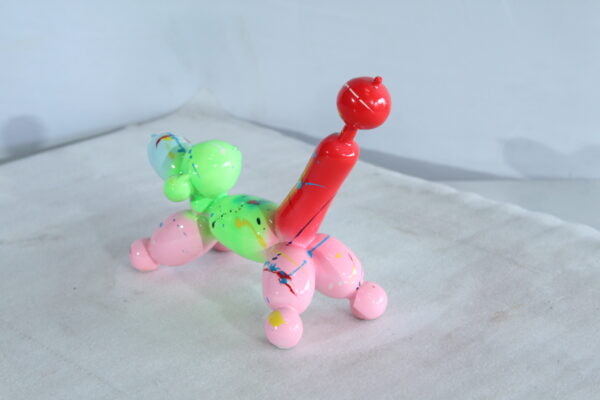 Color Splash Resin Balloon Dog Art Statue 8" x 4" x 7"H - Image 4