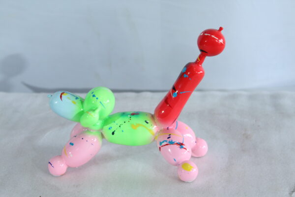 Color Splash Resin Balloon Dog Art Statue 8" x 4" x 7"H - Image 5