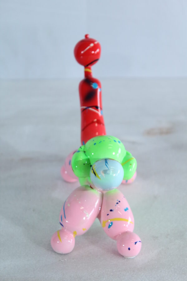Color Splash Resin Balloon Dog Art Statue 8" x 4" x 7"H - Image 7