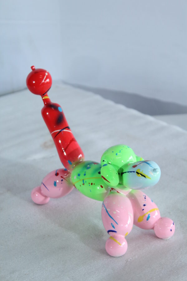 Color Splash Resin Balloon Dog Art Statue 8" x 4" x 7"H - Image 8