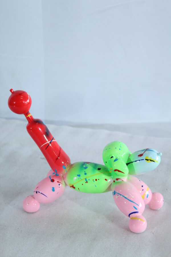 Color Splash Resin Balloon Dog Art Statue 8" x 4" x 7"H - Image 9