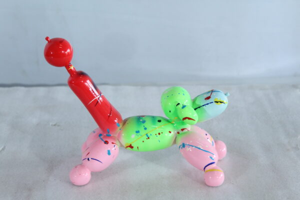 Color Splash Resin Balloon Dog Art Statue 8" x 4" x 7"H - Image 10