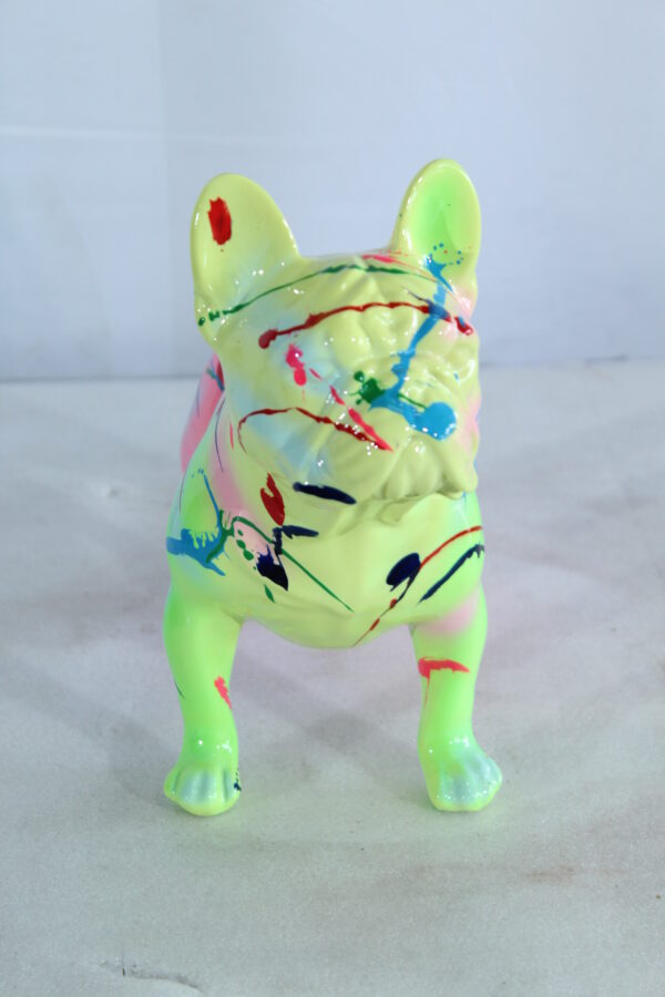 Color Splash Resin Bulldog Dog Statue Décor 15" x 7" x 14"H - Image 7