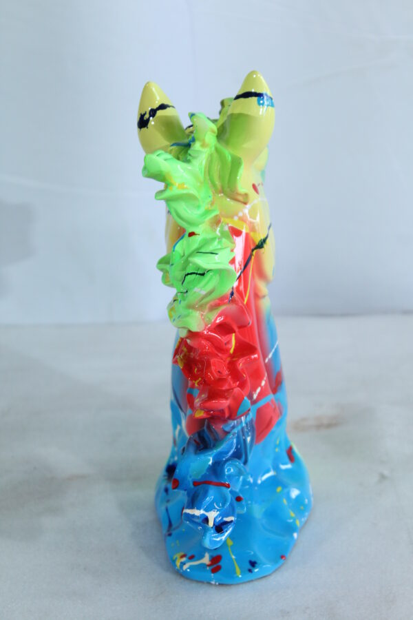 Colorful Graffiti Resin Horse Head Sculpture Modern Décor 11" x 4" x 13"H - Image 12