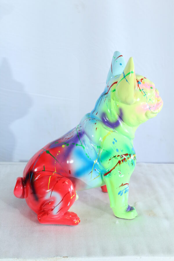 Colorful Resin French Bulldog Statue Modern Art Décor 15" x 8" x 16"H - Image 9