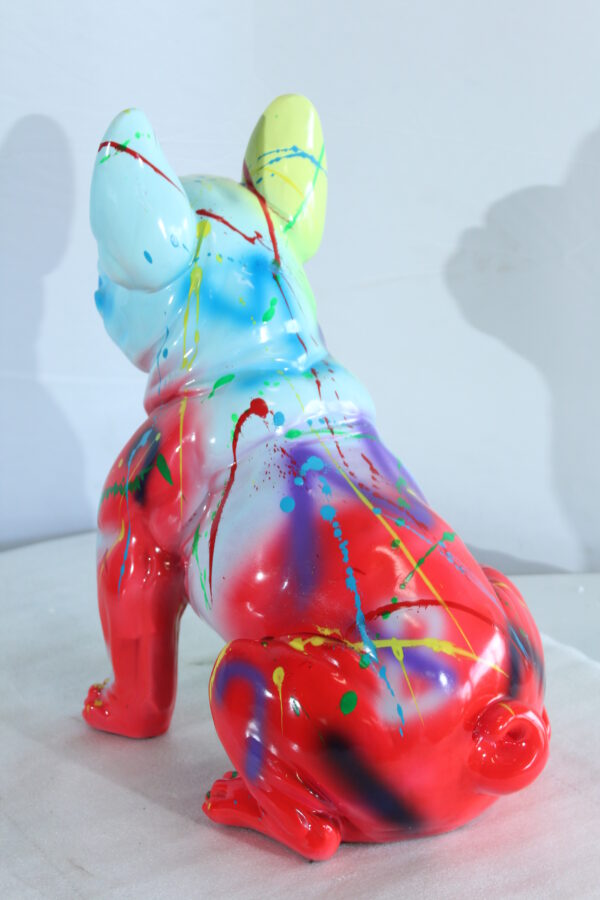 Colorful Resin French Bulldog Statue Modern Art Décor 15" x 8" x 16"H - Image 12