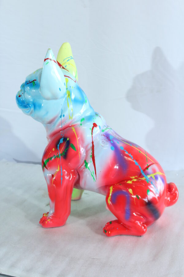 Colorful Resin French Bulldog Statue Modern Art Décor 15" x 8" x 16"H - Image 13